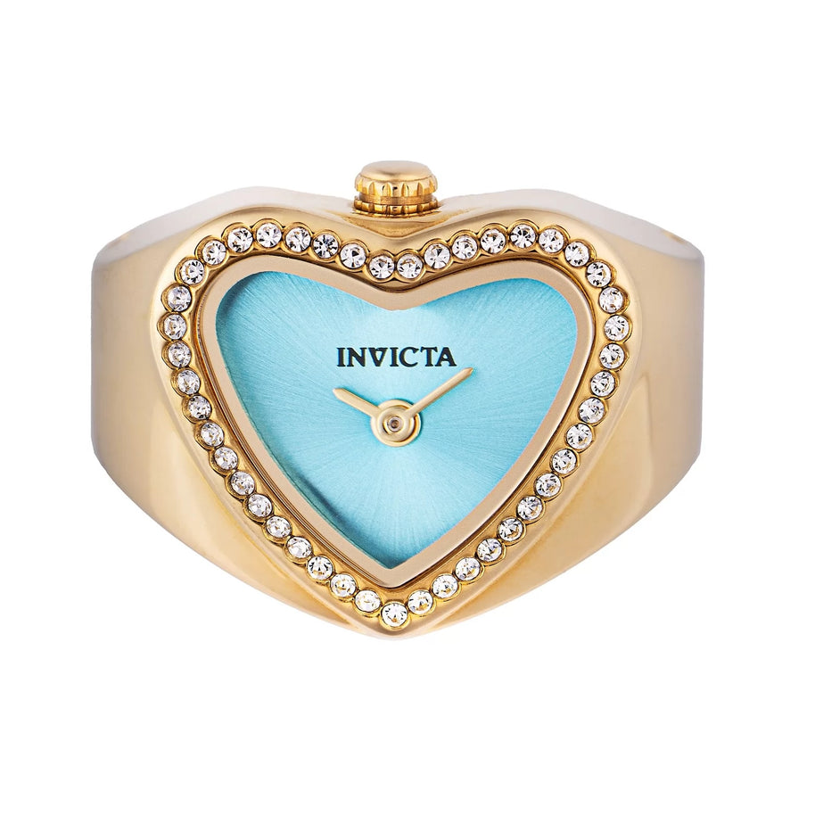 Invicta Women's 49576 Mini Quartz 2 Hand Light Blue Dial Ring Watch