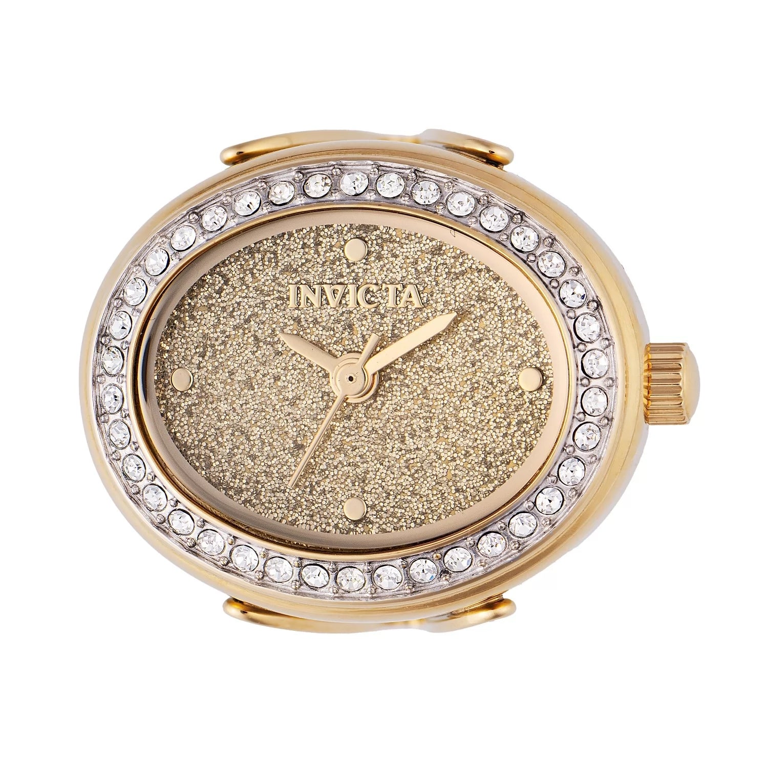 Invicta Women's 49598 Mini Quartz Gold Dial Ring Watch