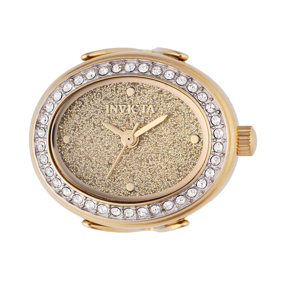 Invicta Women's 49598 Mini Quartz Gold Dial Ring Watch