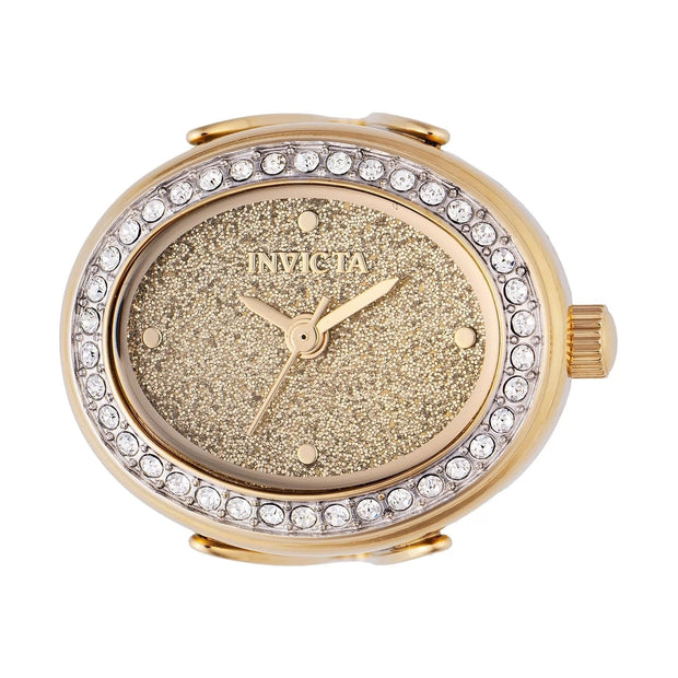 Invicta Women's 49598 Mini Quartz Gold Dial Ring Watch