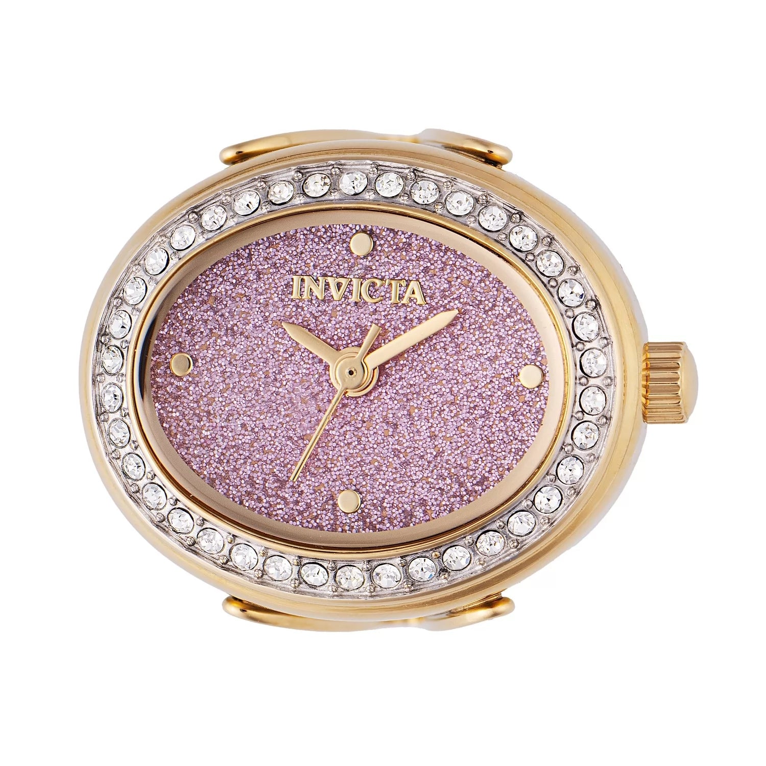 Invicta Women's 49600 Mini  Quartz 2 Hand Pink Dial Ring Watch