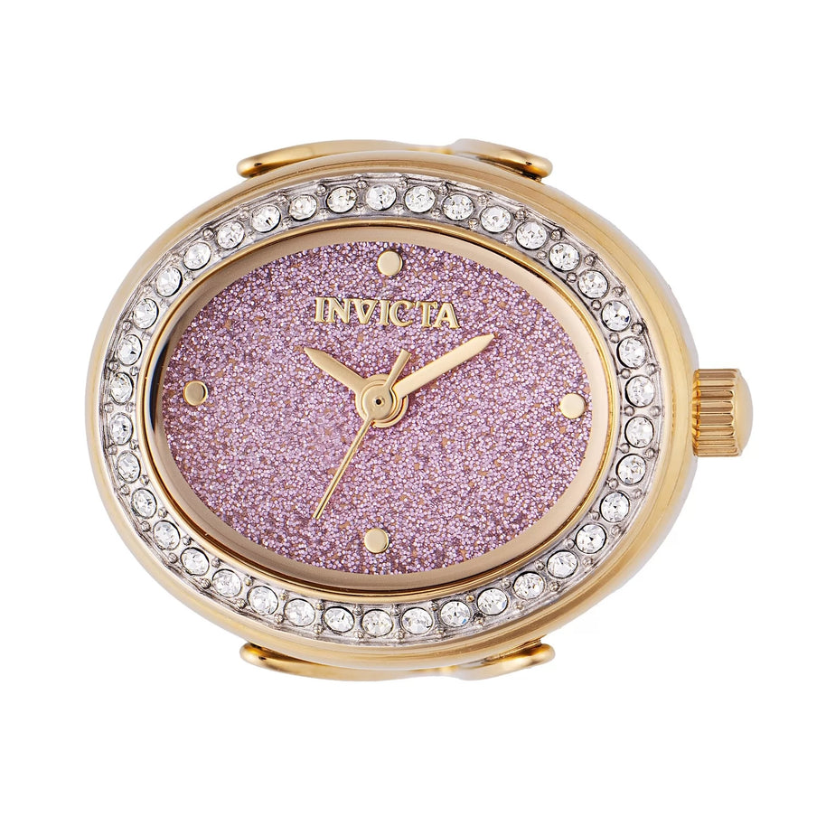 Invicta Women's 49600 Mini  Quartz 2 Hand Pink Dial Ring Watch