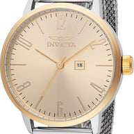 Invicta Men's 48937 Specialty Quartz 3 Hand Gold Dial Watch