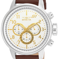 Invicta Men's 16010 S1 Rally Quartz Multifunction Gold, Antique Silver Dial Watch