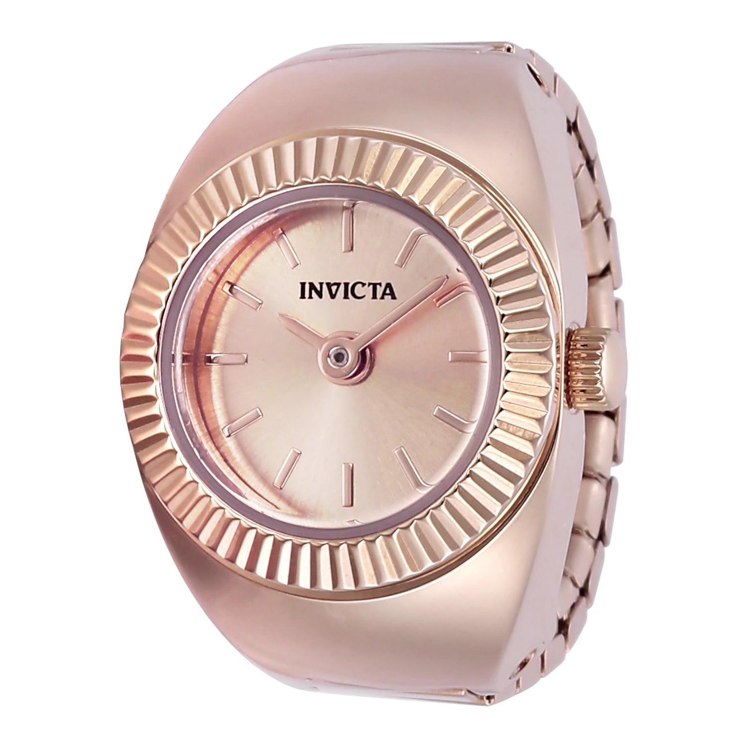 Invicta Women's 48948 Mini Quartz 2 Hand Rose Gold Dial Ring Watch