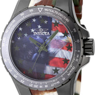 Invicta Men's 48956 Aviator Quartz 3 Hand Red, White, Blue Dial Watch