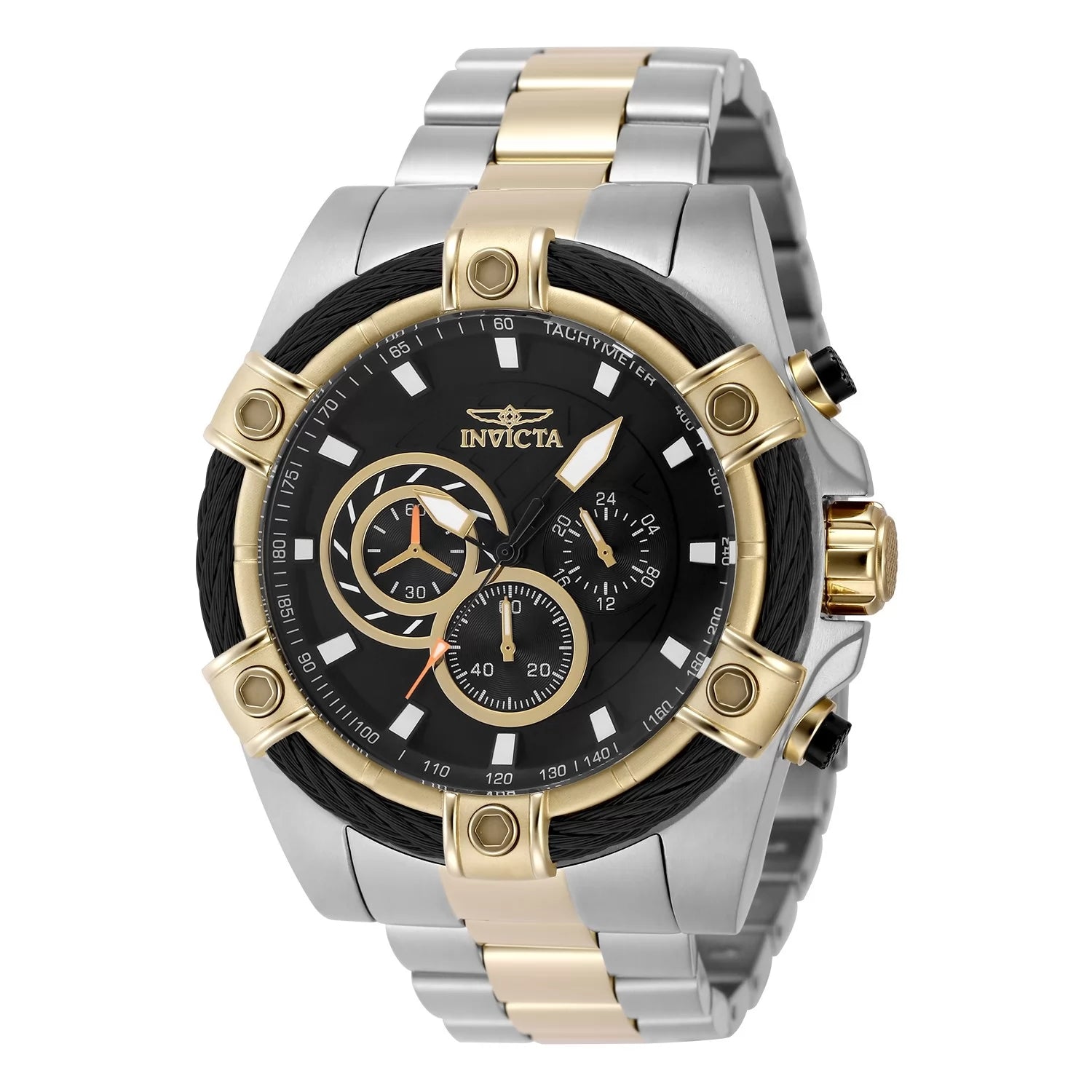 Invicta Men's 48868 Bolt Quartz VD54 Black Dial Watch