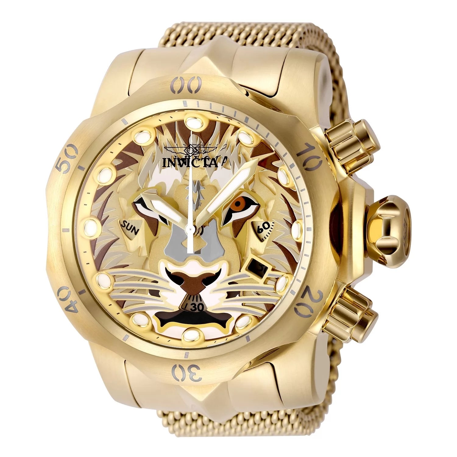 Invicta Men's 48172 Venom Quartz Multifunction Antique Silver, Copper, Gold, Brown, White Dial Watch