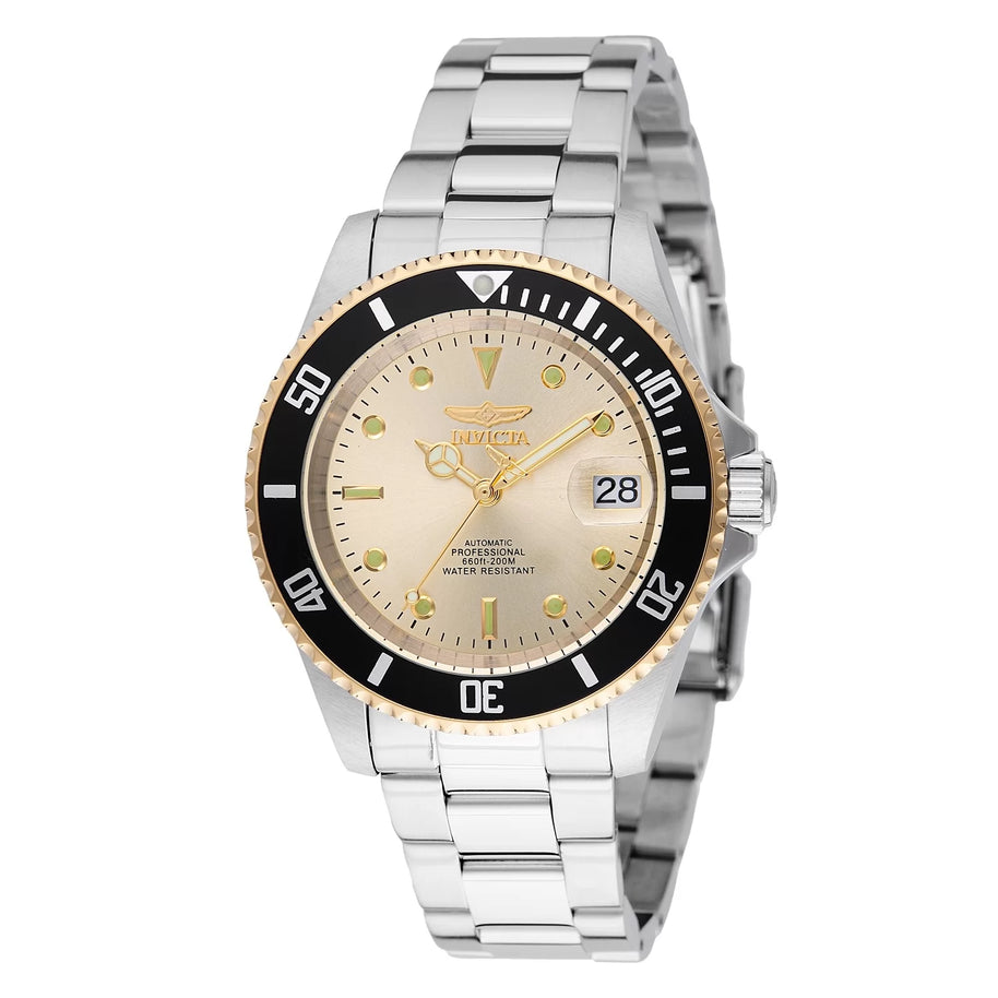Invicta Men's 49317 Pro Diver Automatic 3 Hand Champagne Dial Watch