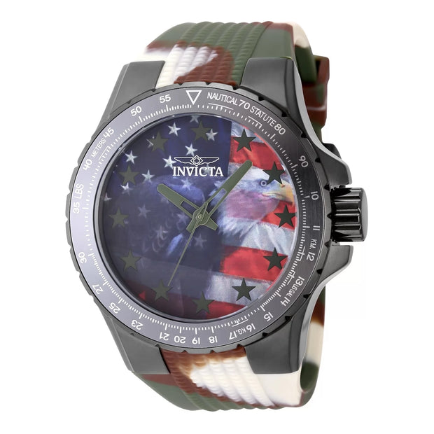 Invicta Men's 48956 Aviator  Quartz 3 Hand Red, White, Blue Dial Watch