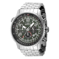 Invicta Men's 49080 Aviator Quartz VR32 Military Green Dial Watch