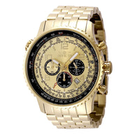 Invicta Men's 49081 Aviator Quartz VD53 Gold Dial Watch
