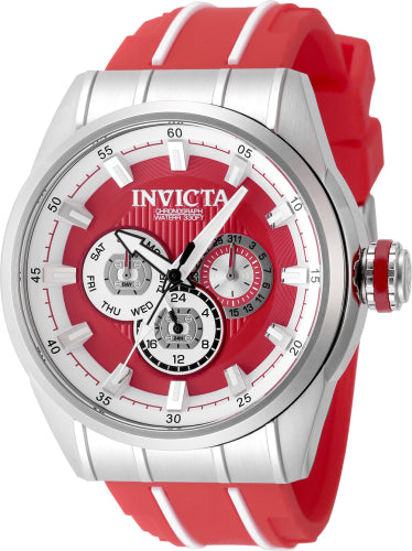 Invicta Men's 49051 Speedway Quartz Chronograph Red, White Dial Watch