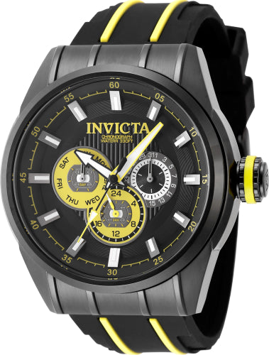 Invicta Men's 49052 Speedway Quartz Chronograph Yellow, Black Dial Watch