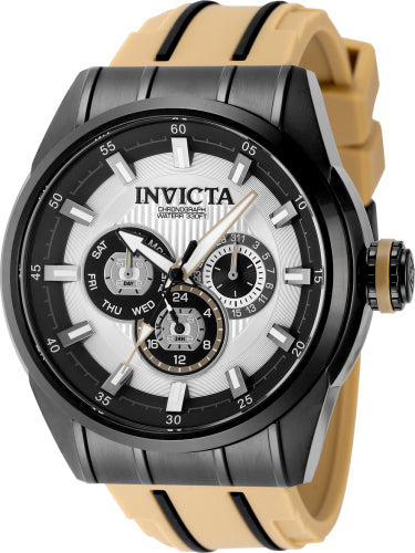 Invicta Men's 49053 Speedway Quartz Chronograph Silver, Black Dial Watch