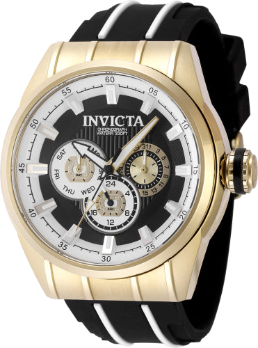Invicta Men's 49055 Speedway Quartz Chronograph White, Black Dial Watch