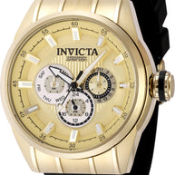 Invicta Men's 49056 Speedway Quartz Chronograph Gold, White Dial Watch