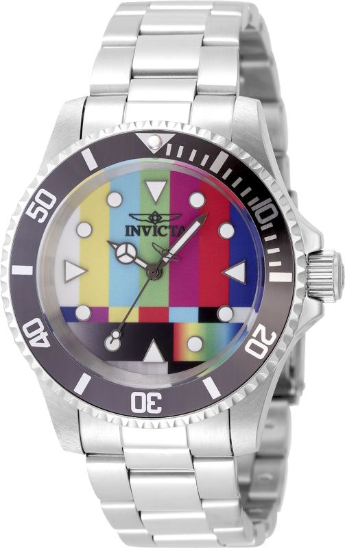 Invicta Men's 49061 Pop Art Quartz 3 Hand Multi Color Dial Watch