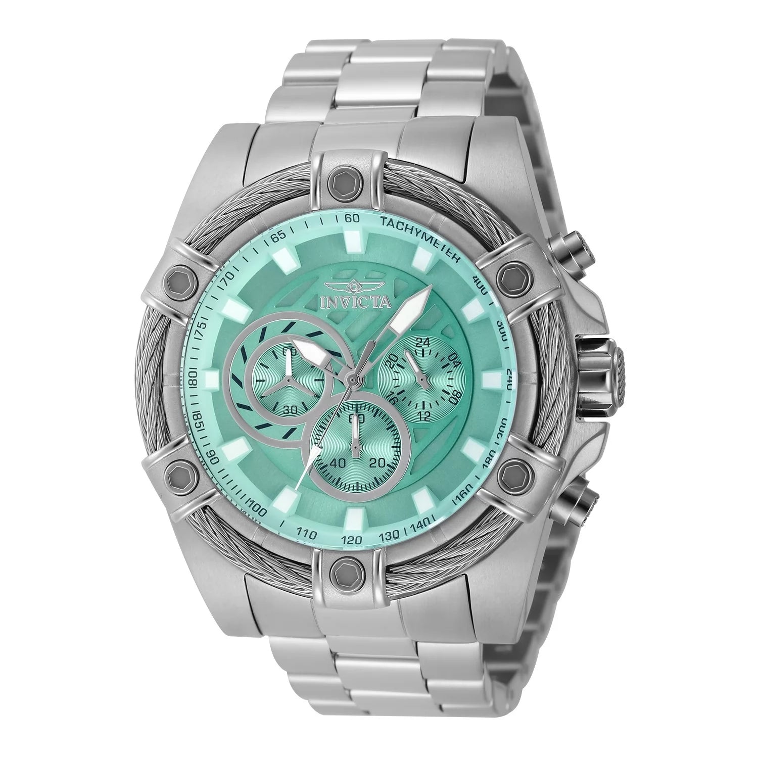 Invicta Men's 45874 Bolt Quartz VD54 Turquoise Dial Watch