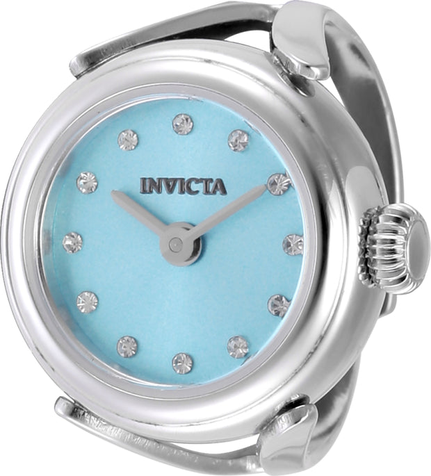 Invicta Women's 49071 Mini Quartz 2 Hand Tiffany Blue Dial Ring Watch