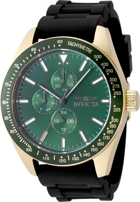 Invicta Men's 49077 Aviator Quartz VH67 Green Dial Watch