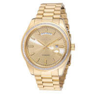 Invicta Men's 48760 Elite Diamond Quartz 3 Hand Gold Dial Watch