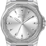 Invicta Men's 49104 Speedway Quartz 3 Hand Silver Dial Watch