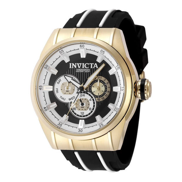 Invicta Men's 49055 Speedway  Quartz Chronograph White, Black Dial Watch