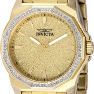 Invicta Women's 49127 Speedway Quartz 3 Hand Gold Dial Watch