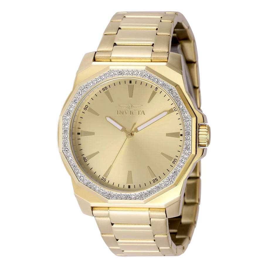 Invicta Men's 49108 Speedway Quartz 3 Hand Gold Dial Watch