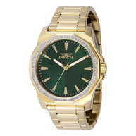 Invicta Men's 49109 Speedway Quartz 3 Hand Green Dial Watch