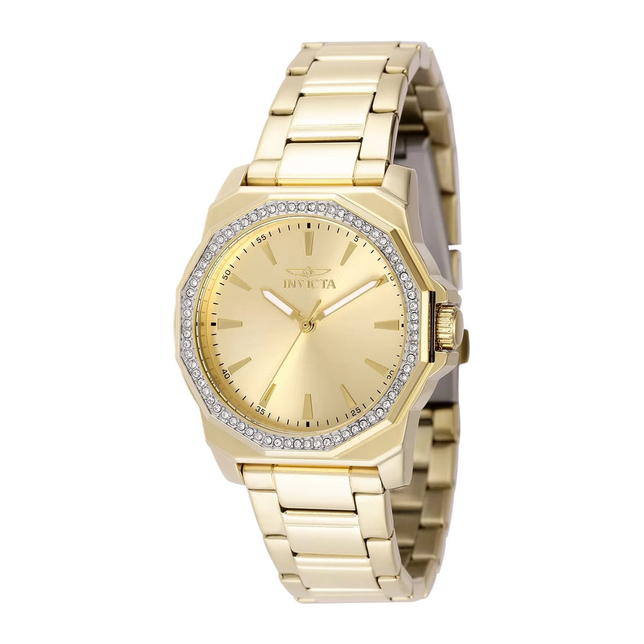 Invicta Men's 49113 Speedway Quartz 3 Hand Gold Dial Watch