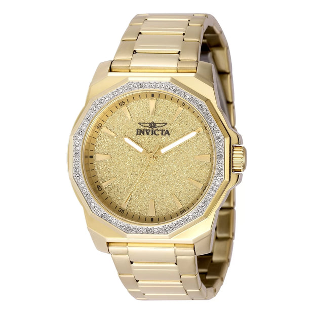 Invicta Women's 49127 Speedway Quartz 3 Hand Gold Dial Watch