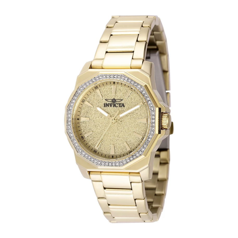 Invicta Women's 49130 Speedway  Quartz 3 Hand Gold Dial Watch