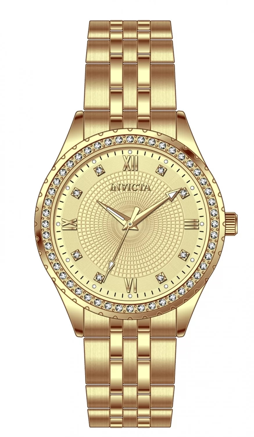InvictaWomen's 69218 Specialty Quartz PC21S Gold Dial Watch
