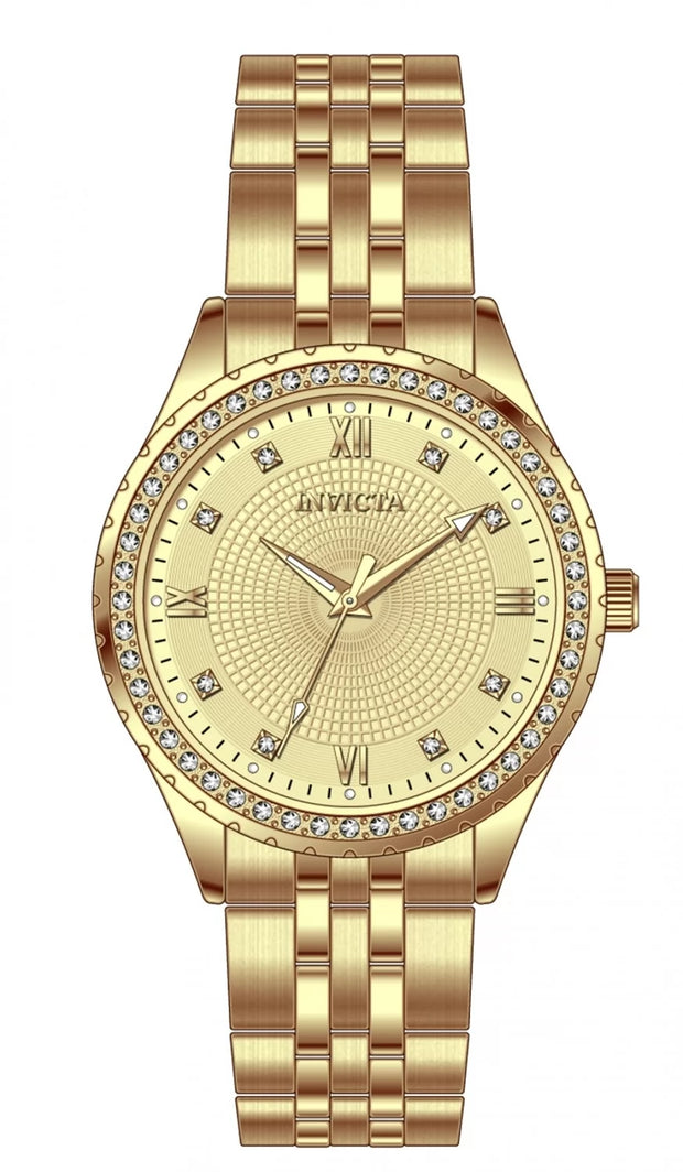 InvictaWomen's 69218 Specialty Quartz PC21S Gold Dial Watch