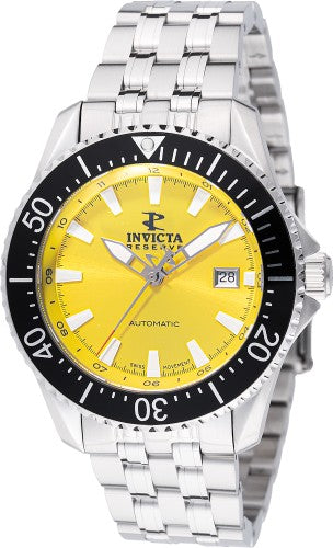 Invicta Men's 49236 Reserve Automatic 3 Hand Yellow Dial Watch