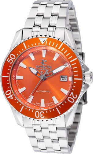 Invicta Men's 49237 Reserve Automatic 3 Hand Orange Dial Watch