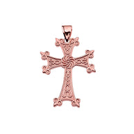 Solid Gold Eternity Armenian Cross 