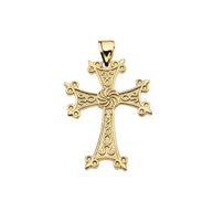 Solid Gold Eternity Armenian Cross 