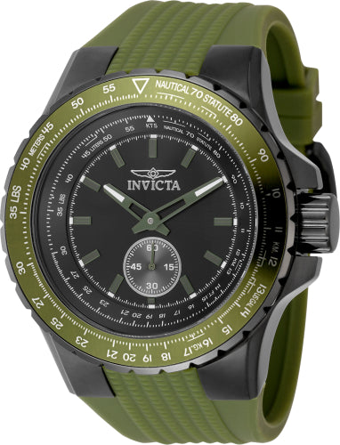 Invicta Men's 49311 Aviator Quartz Multifunction Black Dial Watch