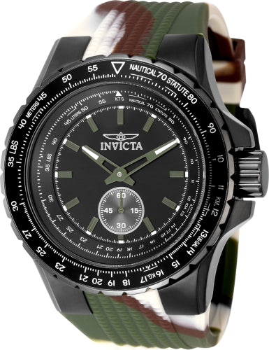 Invicta Men's 49320 Aviator Quartz Multifunction Black Dial Watch