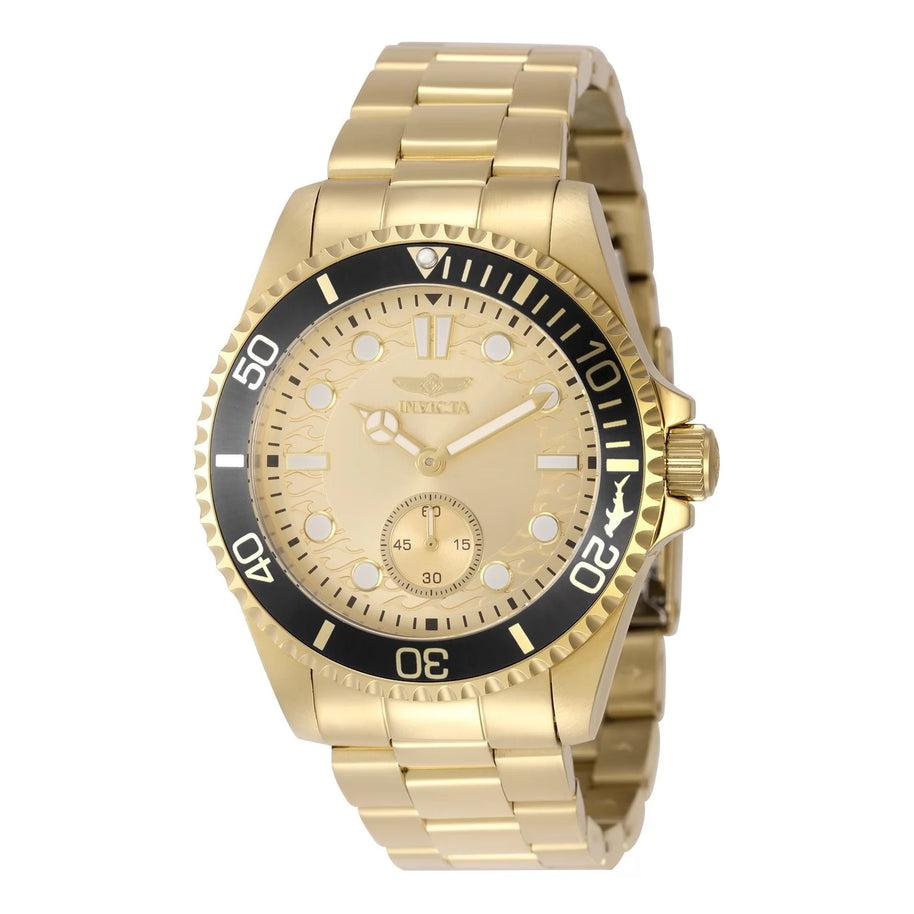 Invicta Men's 49428 Pro Diver Quartz VD78 Gold Dial Watch