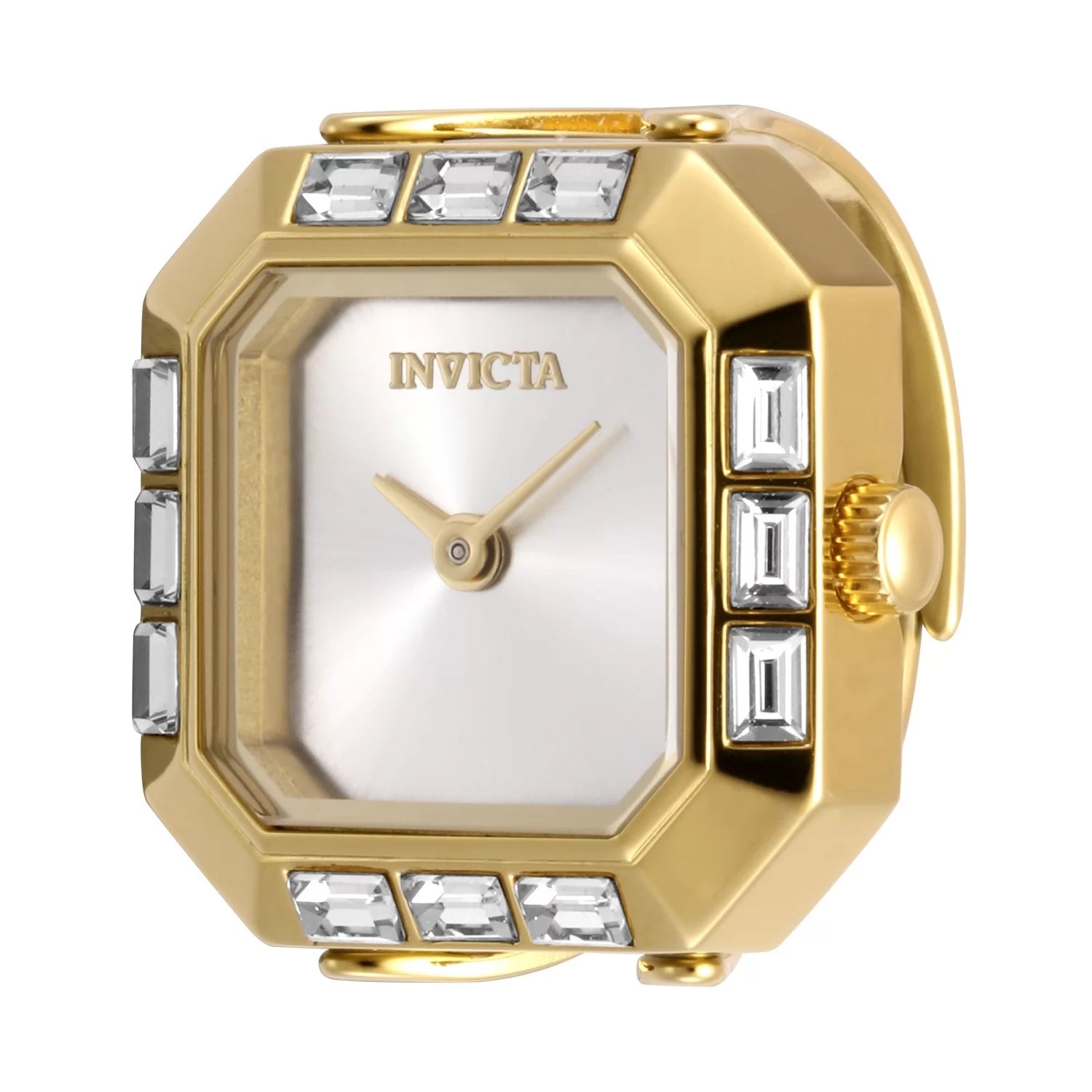 Invicta Women's 49587 Mini Quartz Silver Dial Ring Watch