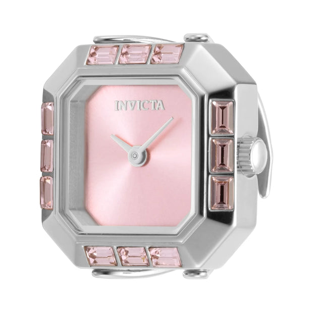 Invicta Women's 49581 Mini Quartz 2 Hand Pink Dial Ring Watch
