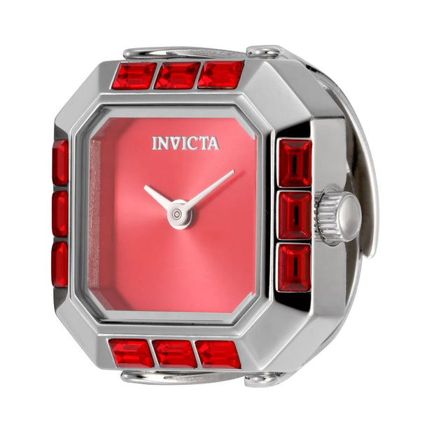 Invicta Women's 49582 Mini Quartz 2 Hand Red Dial Ring Watch