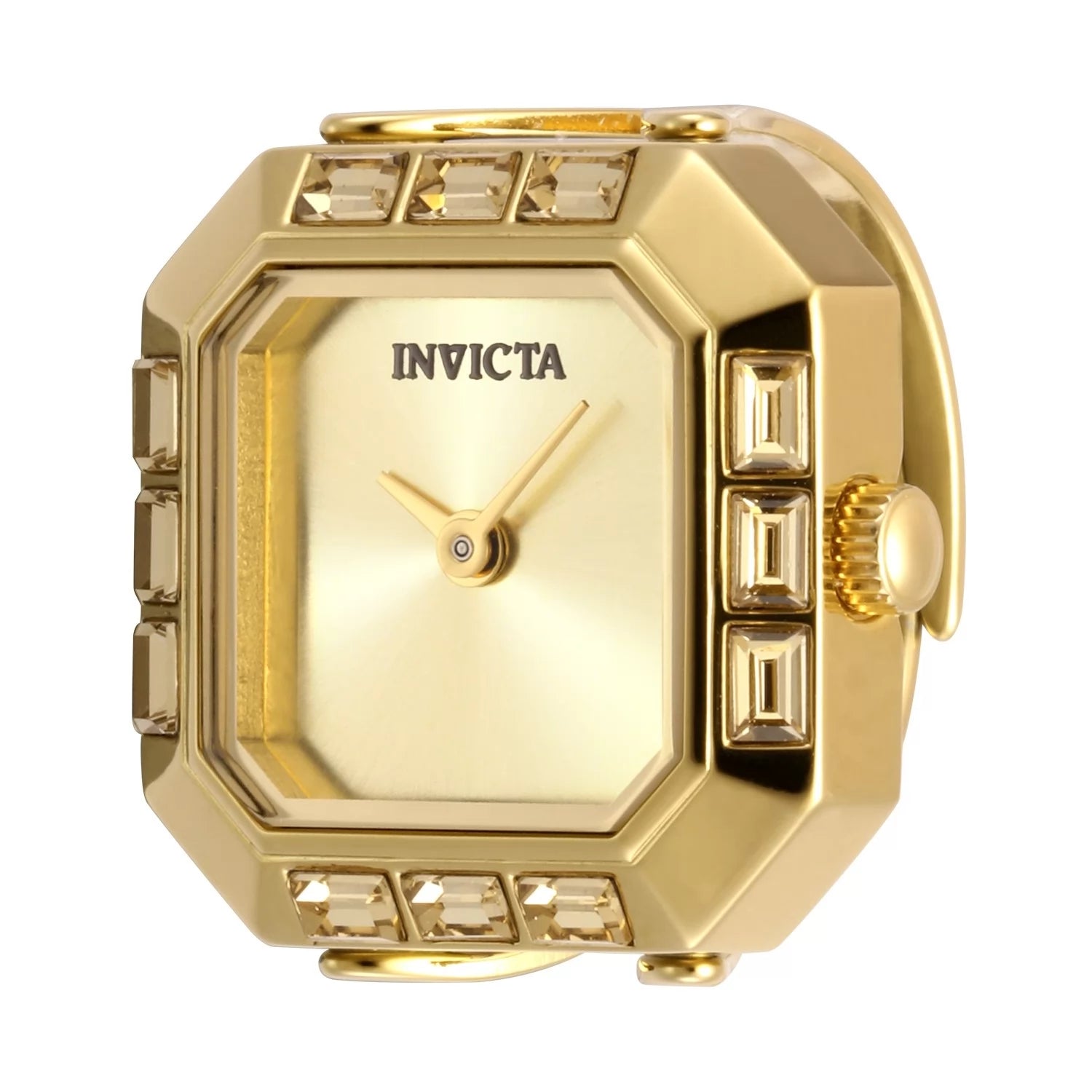 Invicta Women's 49585 Mini Quartz Gold Dial Ring Watch