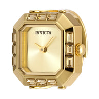 Invicta Women's 49585 Mini Quartz Gold Dial Ring Watch