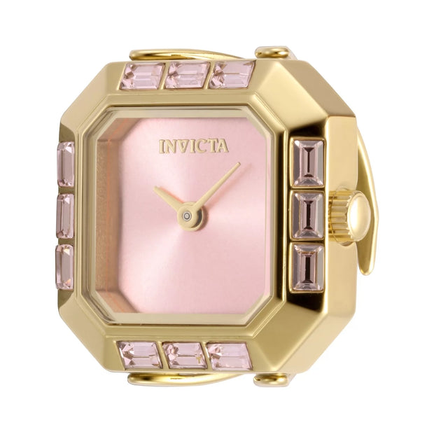 Invicta Women's 49586 Mini Quartz Pink Dial Ring Watch