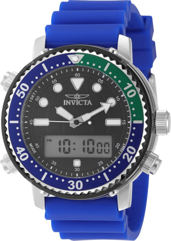 Invicta Men's 49447 Pro Diver Digital, Quartz Electronic, PC21AF Black Dial Watch